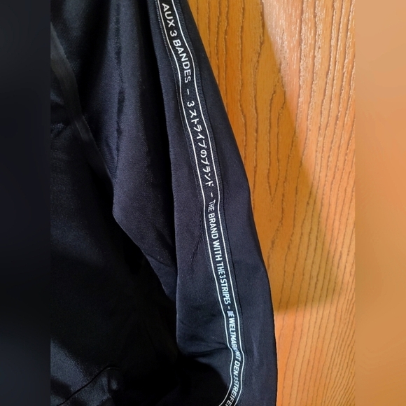 Adidas The Brand with the 3 Stripes logo tape zip up streetwear track jacket - Picture 3 of 5